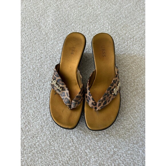 Guess Cheetah Platform Sandals size 8 - Picture 2 of 5